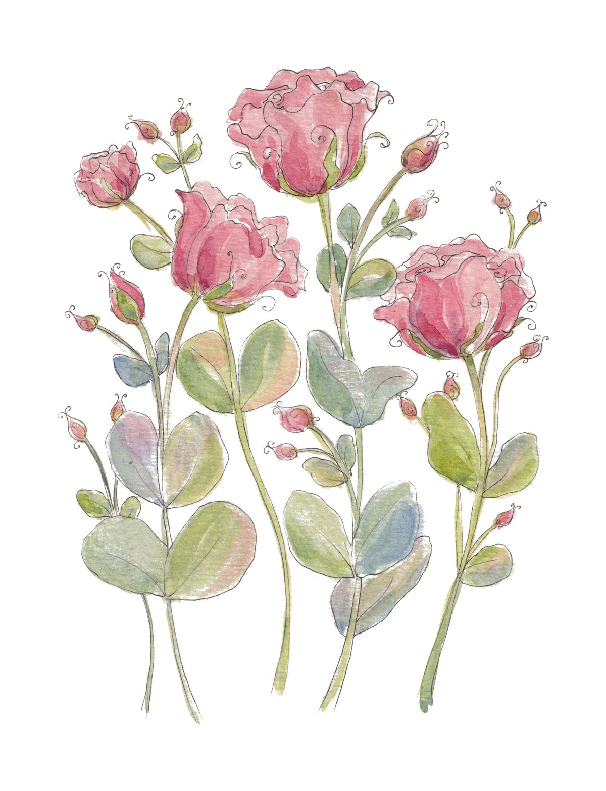 Art Print - Lisianthus