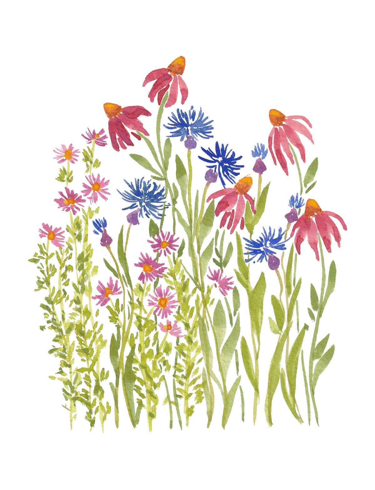 Art Print - Pink and Blue